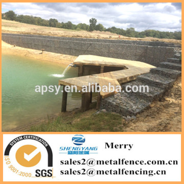 1.5mX1mX0.5m galvanized Galfan 3mm Gabion stone basket for lake and resevoir created